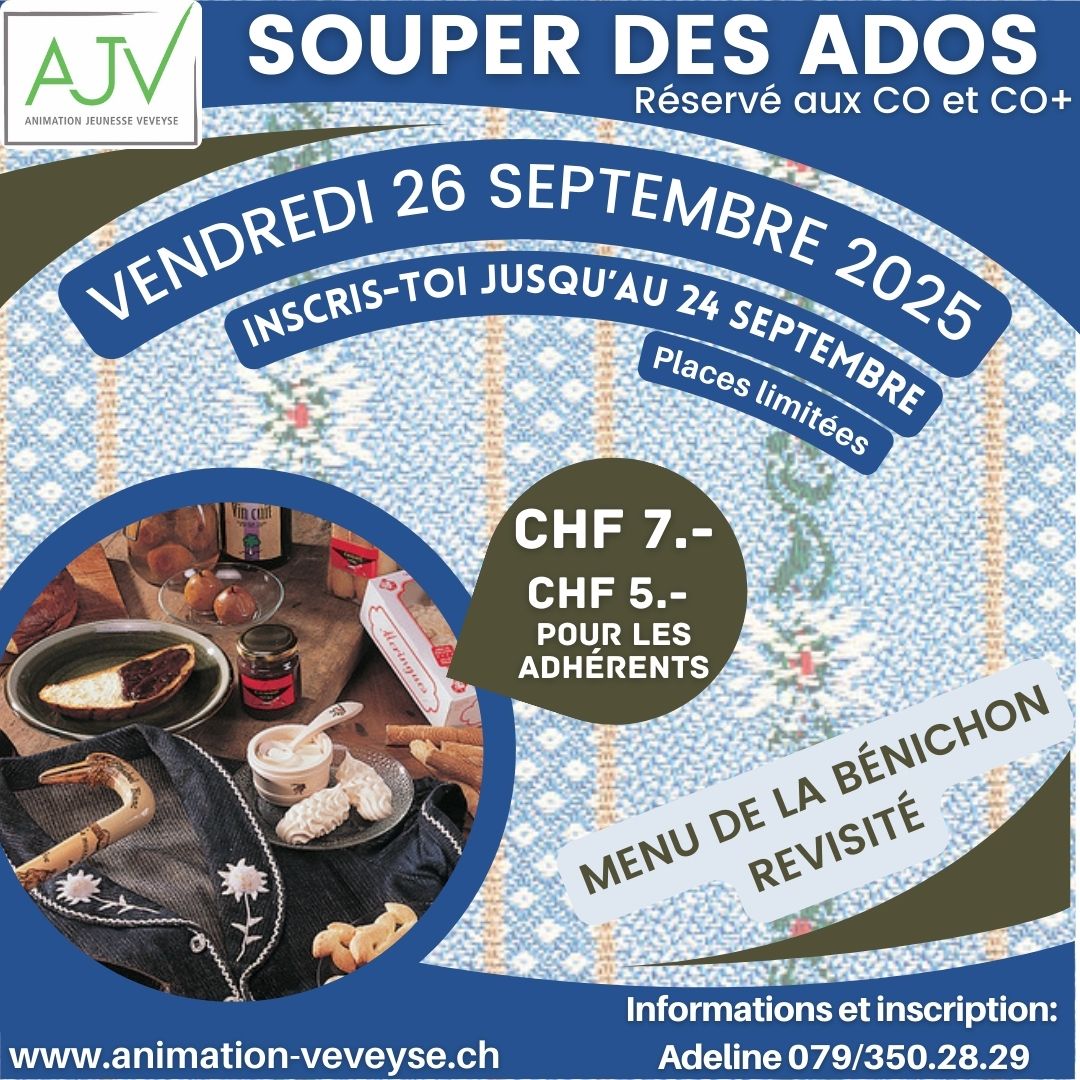 Bénichon 26 Septembre Animation Jeunesse de la Veveyse