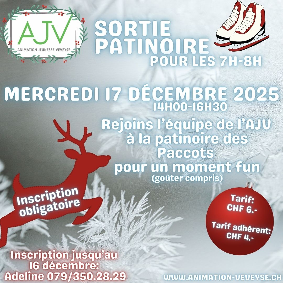Flyer Patinoire Animation Jeunesse de la Veveyse