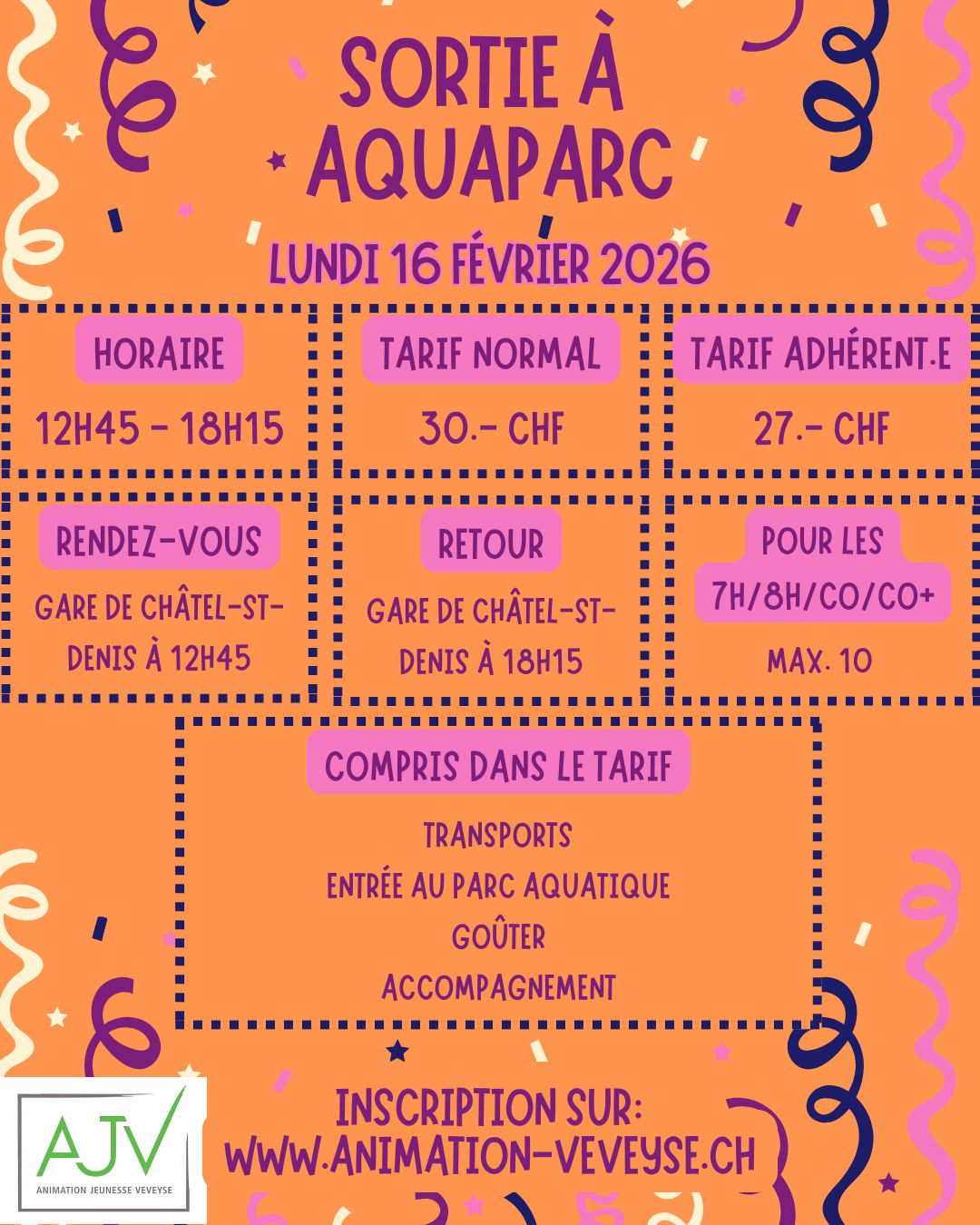 Aquaparc Animation Jeunesse de la Veveyse